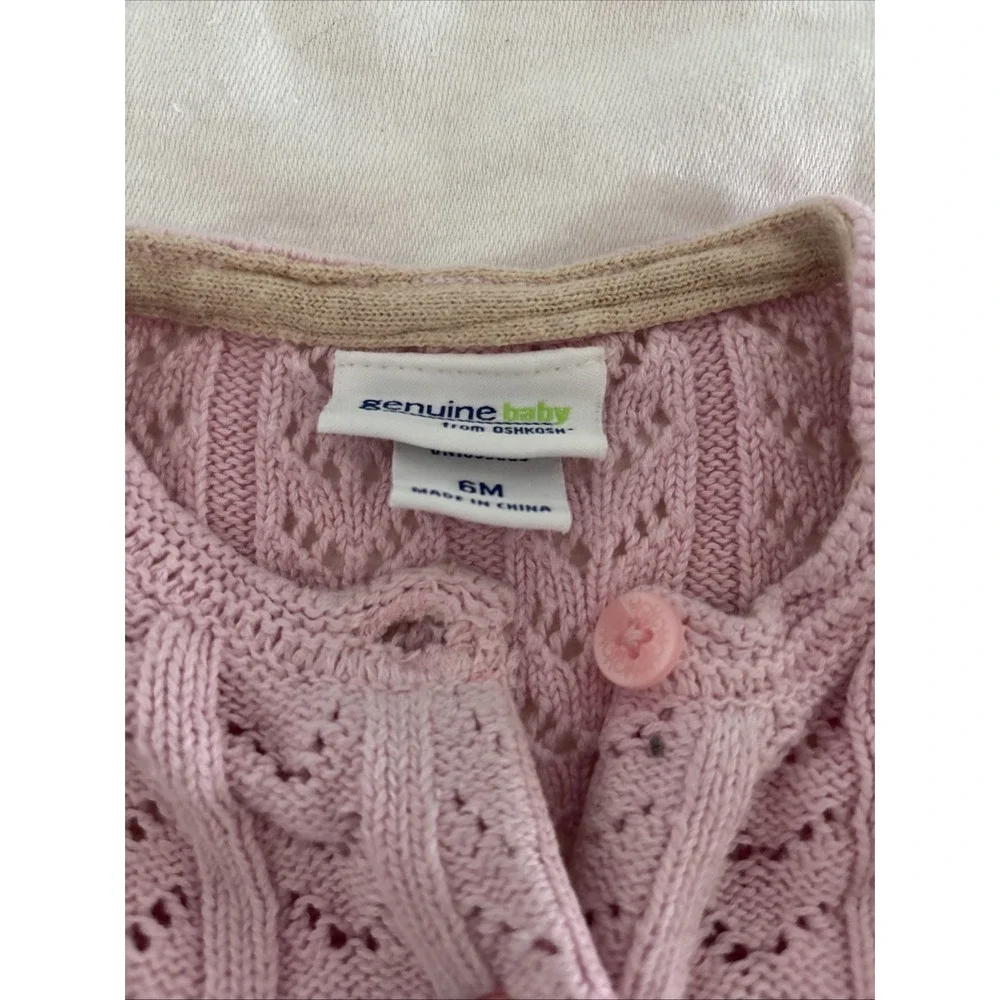 Oshkosh, Big Pink Baby Sweater Button Down Size 6‎ Months